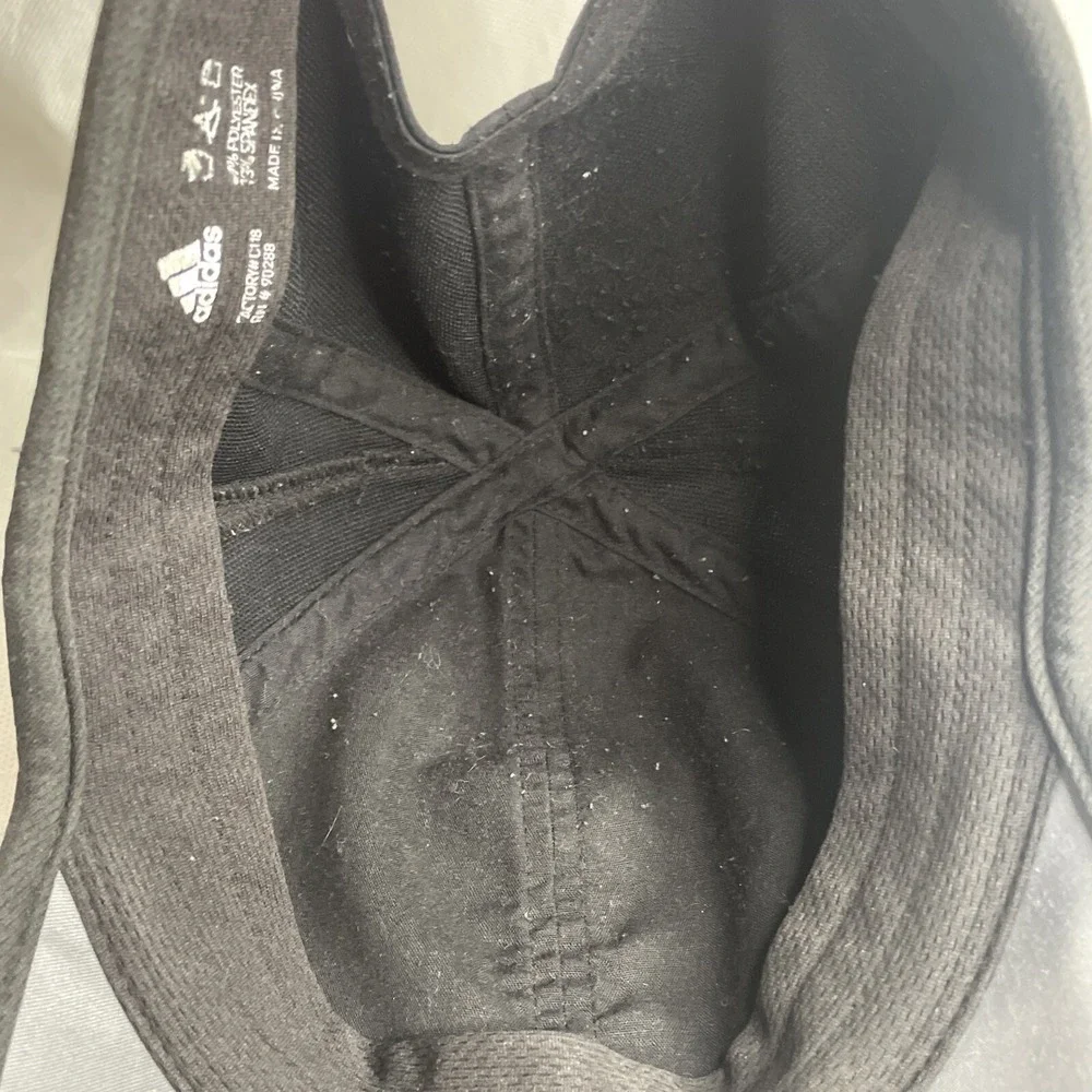 Adidas Climalite Adizero Hat Black & Gray Underbill White Grey Logo No Crown
